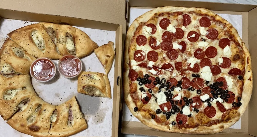 Calzone and Pizza