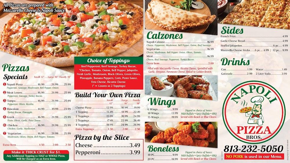 Napoli Bros Pizza Menu image 1